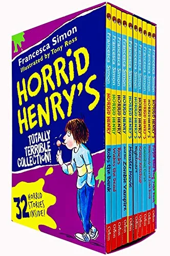 Horrid Henry'S Totally Terrible Collection 10 Books Box Set By Francesca Simon (32 Utterly Wicked Stories And 2 Totally Brilliant Joke Books)